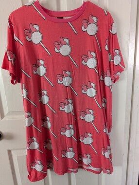 2XL - Cakeworthy Pink Minnie Mouse Lollipop Graphic Dress Tee